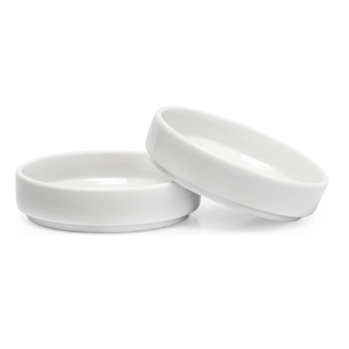 2 Tigelas para Plantas em Cerâmica Branco